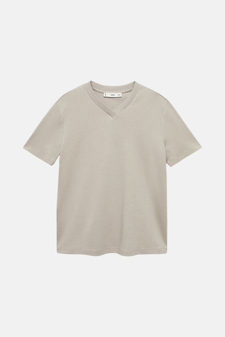 Top uni manche courte Brun - Mango
