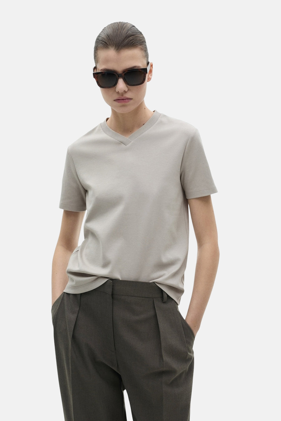 T-shirt à manches courtes - Gris - MANGO