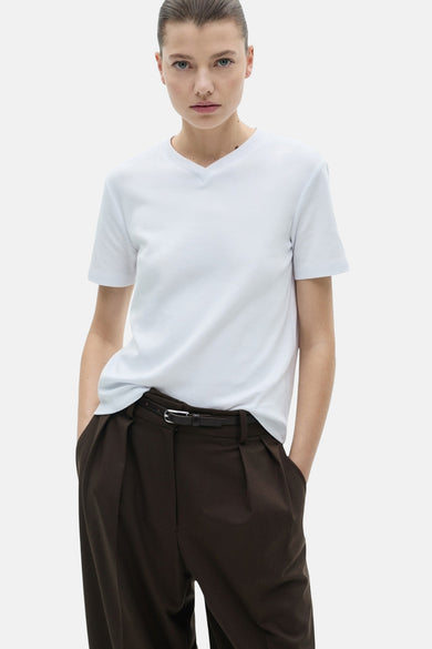 Top uni manche courte Blanc - Mango