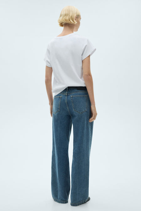 Top uni manche courte Blanc - MANGO