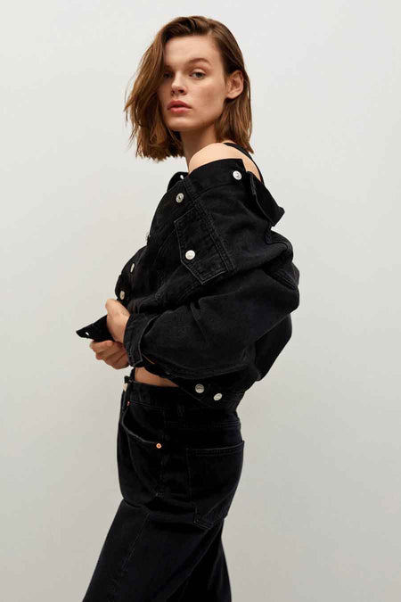 Jean &agrave; coupe droite - noir