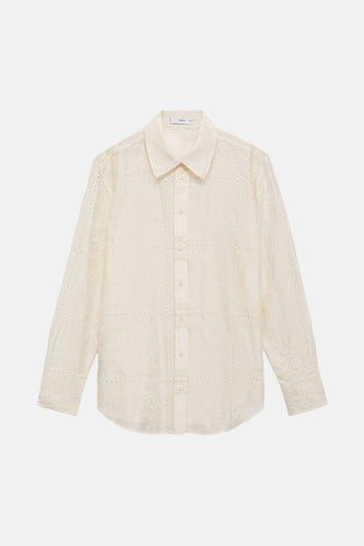 Chemise à manches longues - écru - MANGO