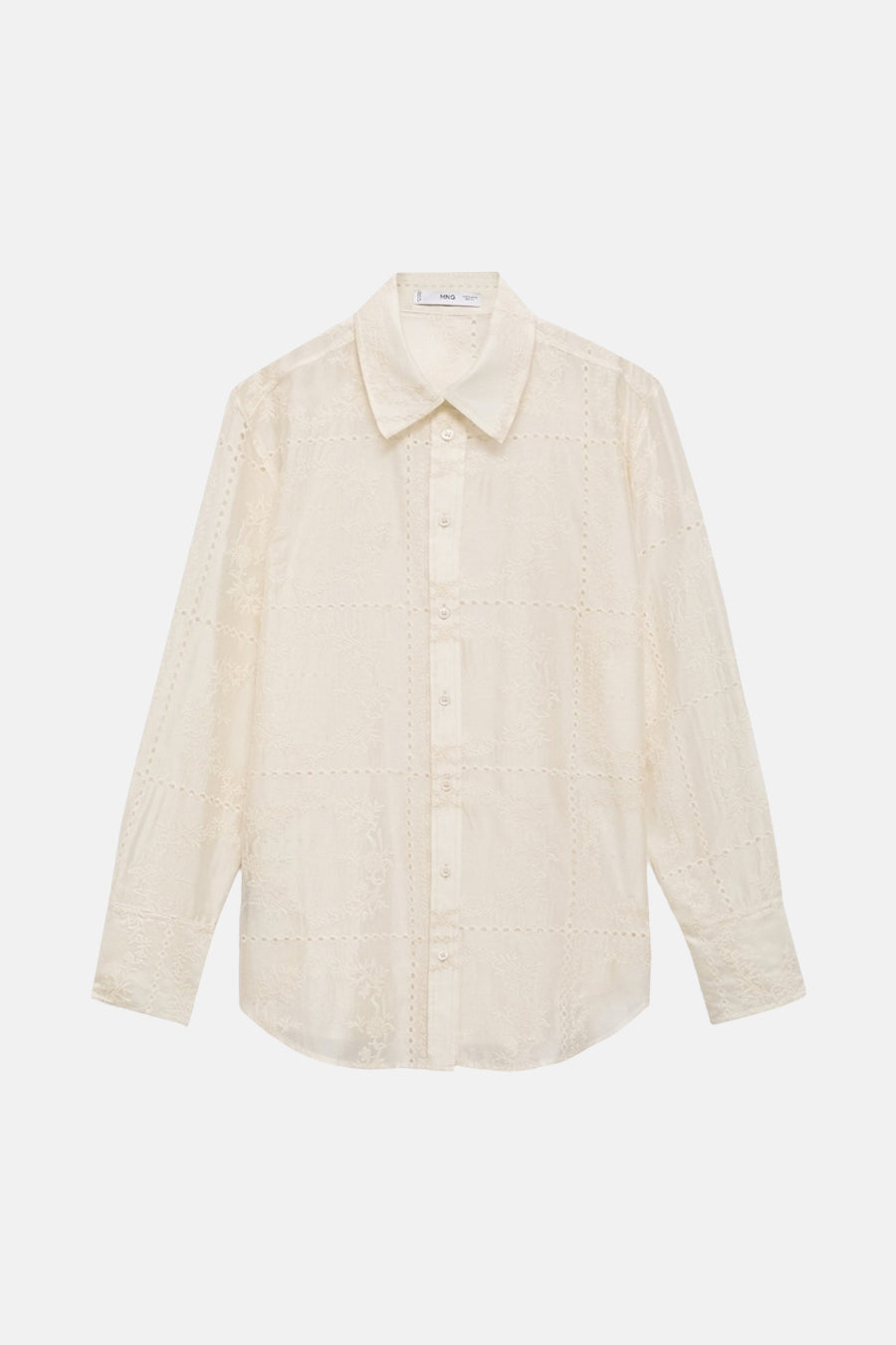 Chemise à manches longues - écru - MANGO