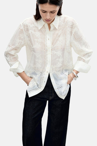 Chemise à manches longues - écru - MANGO