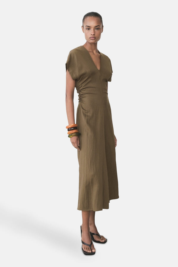 Robes manches courtes Brun - Mango