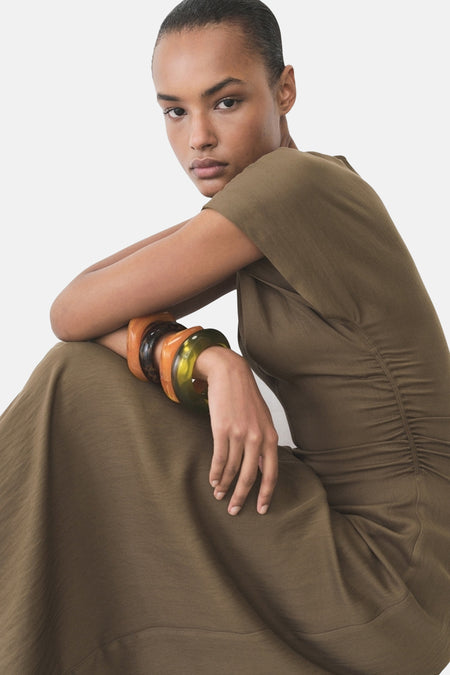 Robe à manches courtes - Kaki