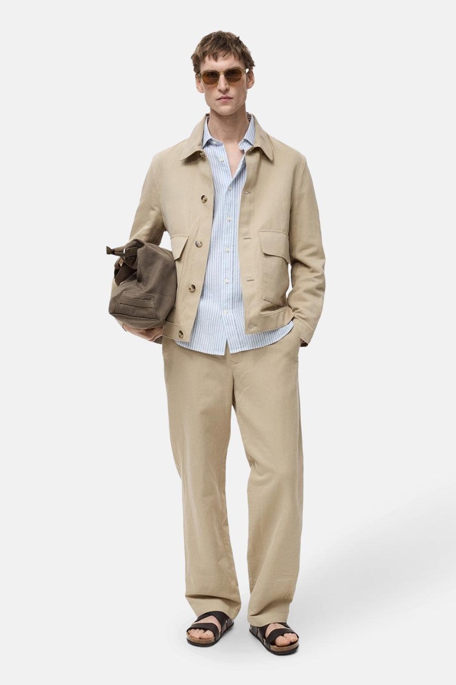 Pantalon - Beige - MANGO