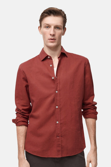 Chemise à manches longues - rouge