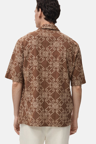 Chemise à manches courtes - brun - MANGO