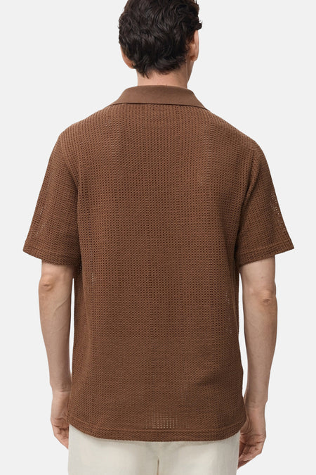Polo à manches courtes - brun