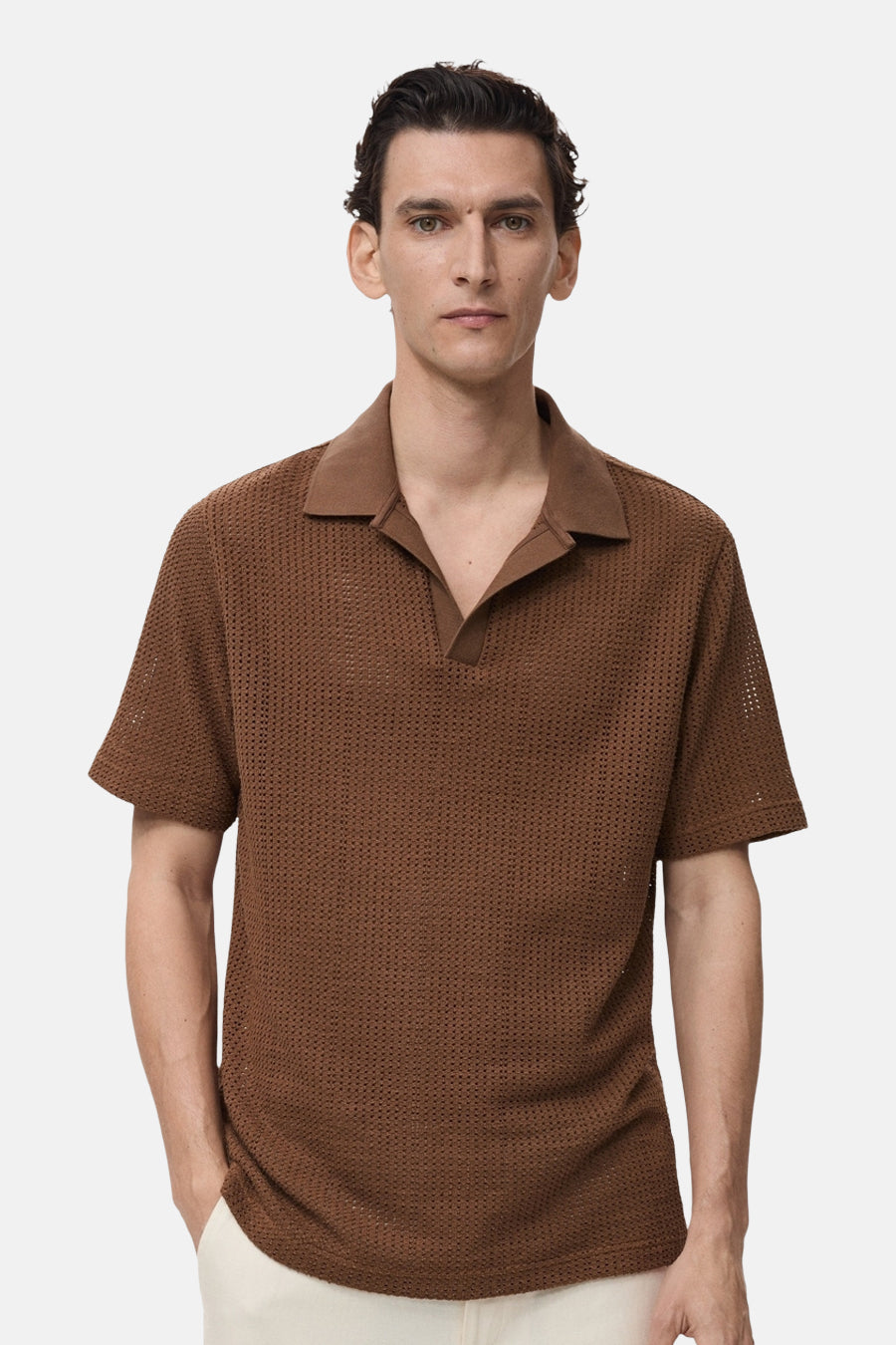 Polo à manches courtes - brun - MANGO
