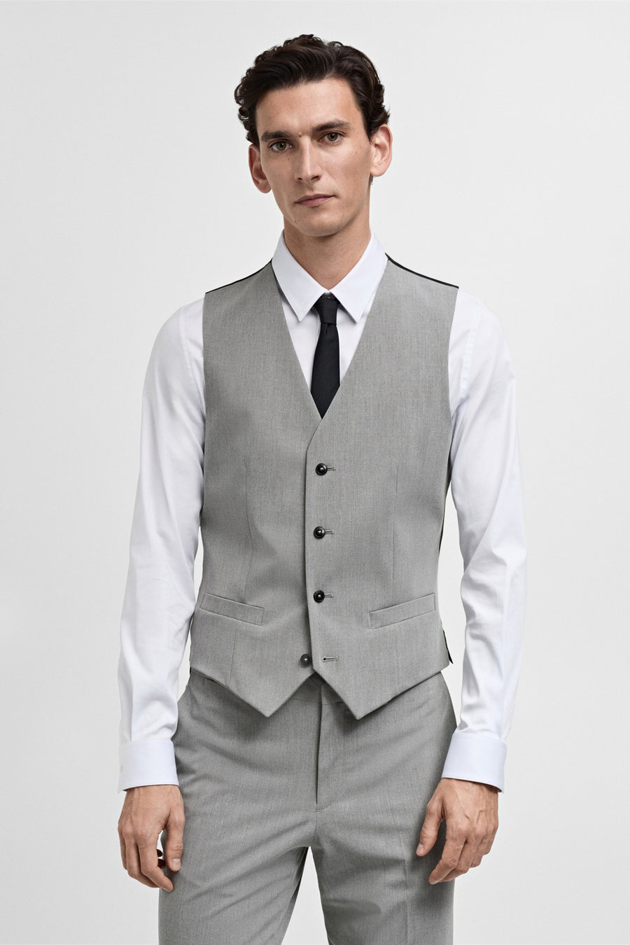 Gilet - gris - MANGO