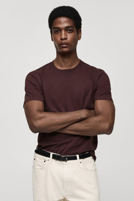 T-shirt à manches courtes - Bordeaux