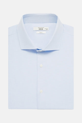 Chemise à manches longues - bleu - MANGO
