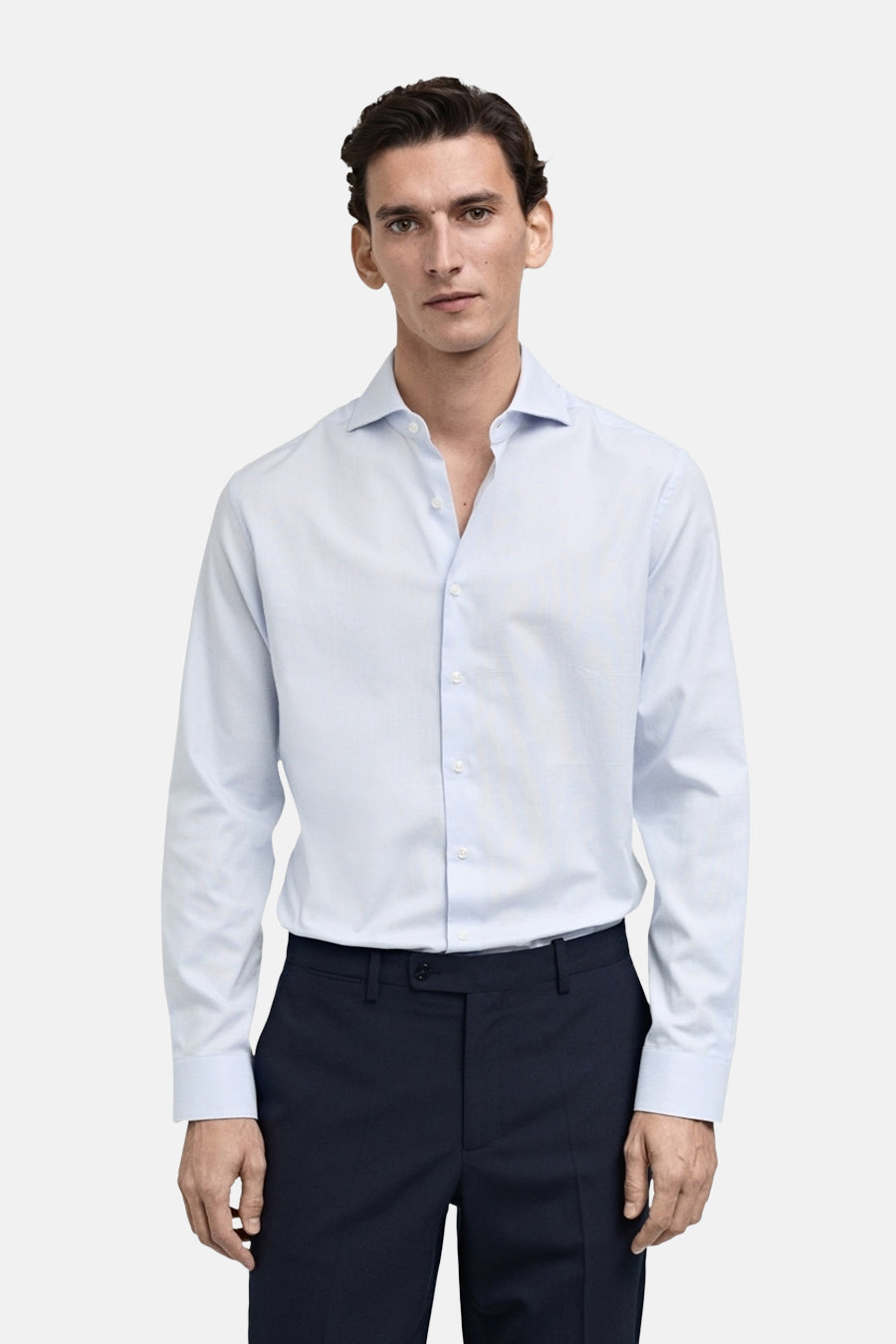 Chemise à manches longues - bleu - MANGO