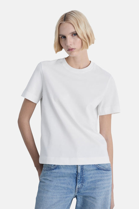 Top uni manche courte Blanc - Mango