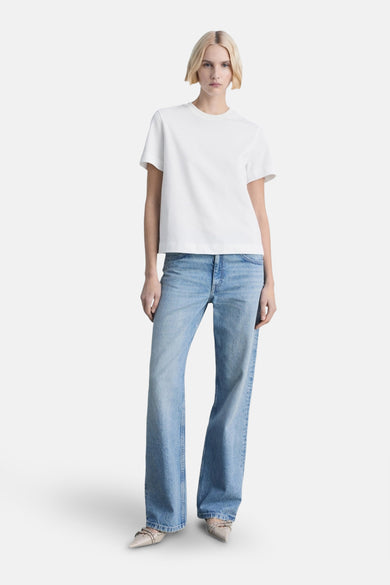 Top uni manche courte Blanc - Mango