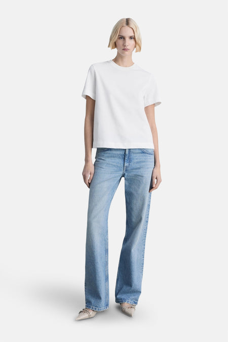 Top uni manche courte Blanc - Mango