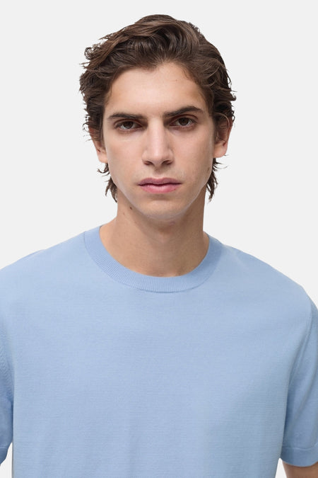 T-shirt (manches courtes) Bleu - MANGO