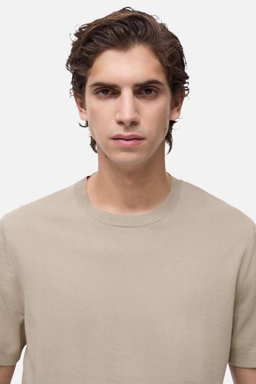 T-shirt à manches courtes - Beige - MANGO