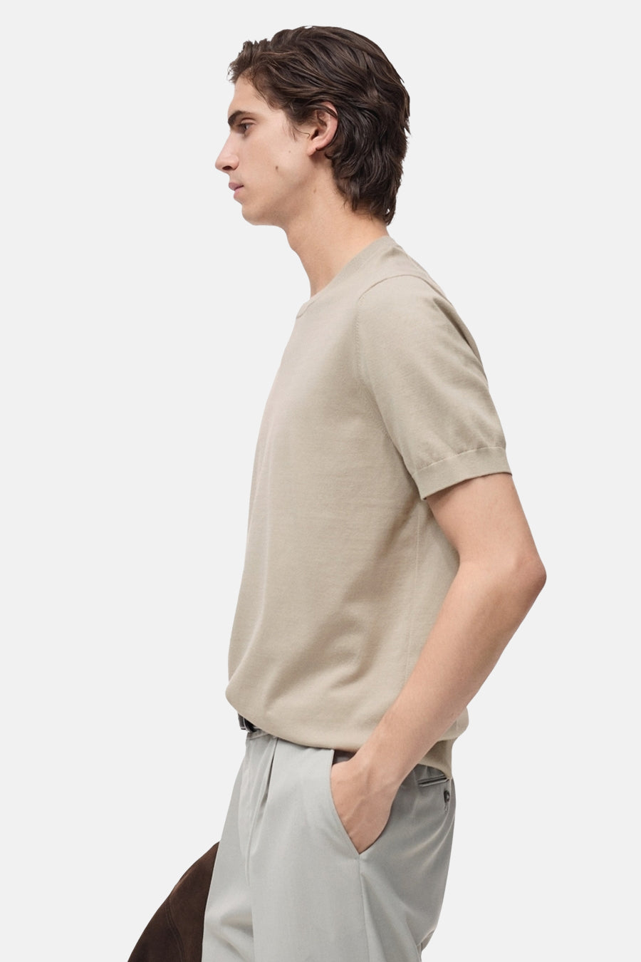 T-shirt à manches courtes - Beige - MANGO