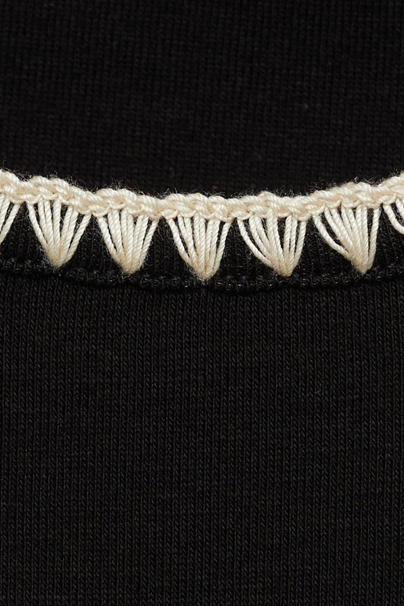 Top uni manche courte Noir - Mango