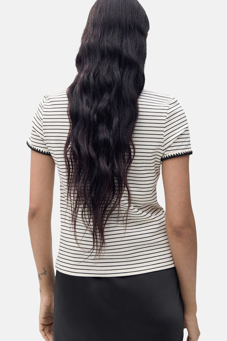 Top uni manche courte Multicolore - Mango