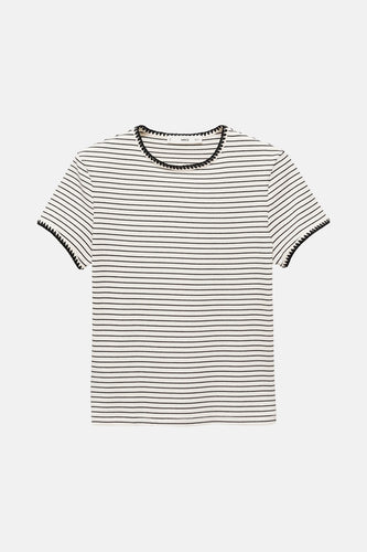 T-shirt à manches courtes - Beige - MANGO