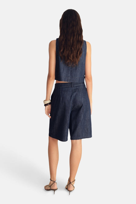 Blouse - Dark blue denim