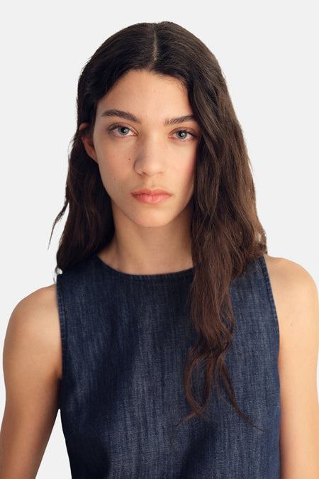 Blouse - Dark blue denim