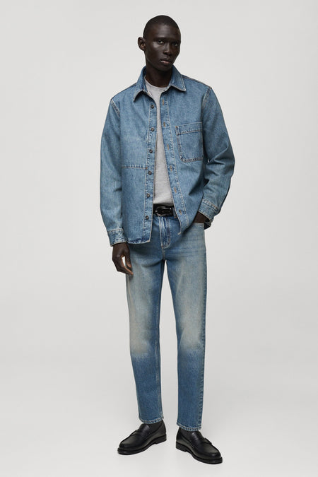 Chemise en jean - mid blue denim