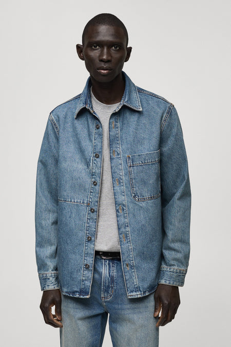 Chemise en jean - mid blue denim