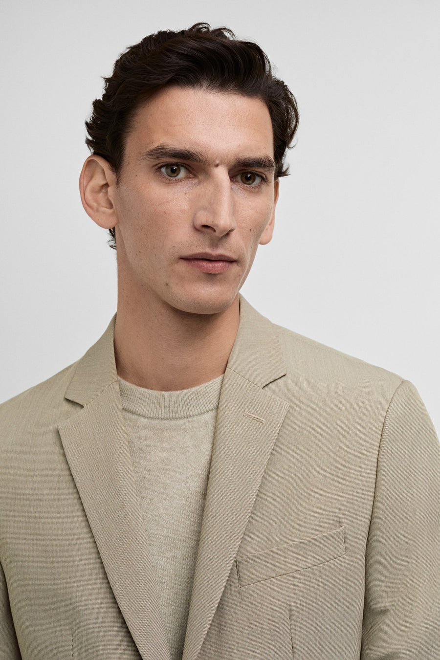 Blazer - Beige - MANGO