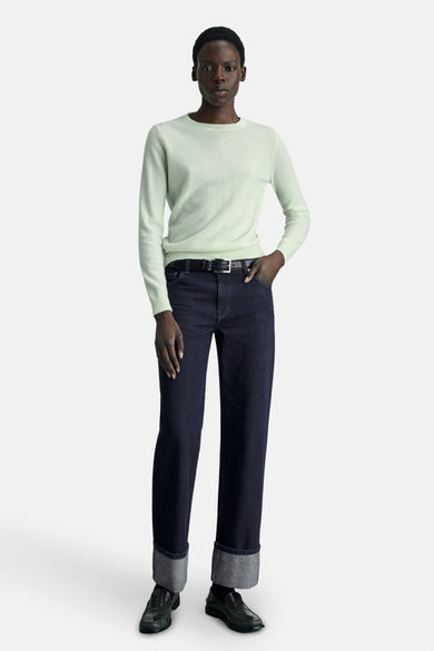 Jeans straight Dark blue denim - Mango