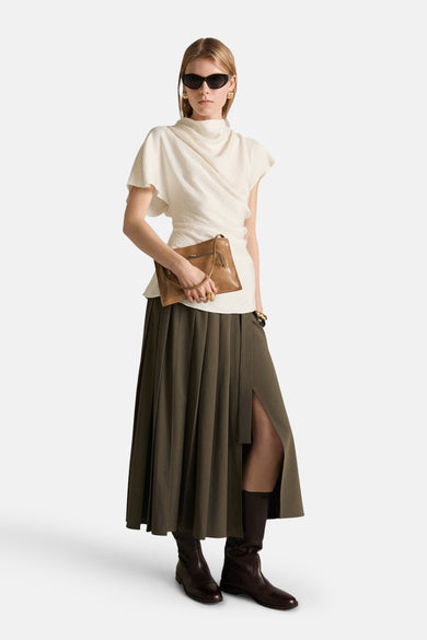 Blouse à manches courtes - Beige
