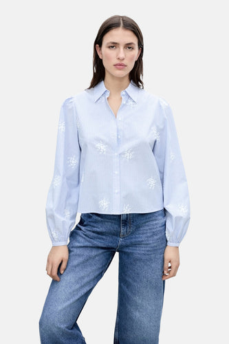 Chemise à manches longues - Bleu