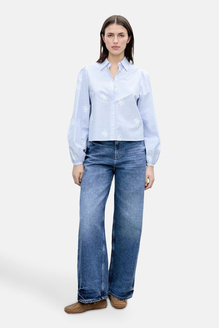 Chemise à manches longues - Bleu