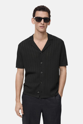 Chemise à manches courtes - Noir - MANGO