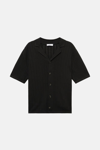 Chemise à manches courtes - Noir - MANGO