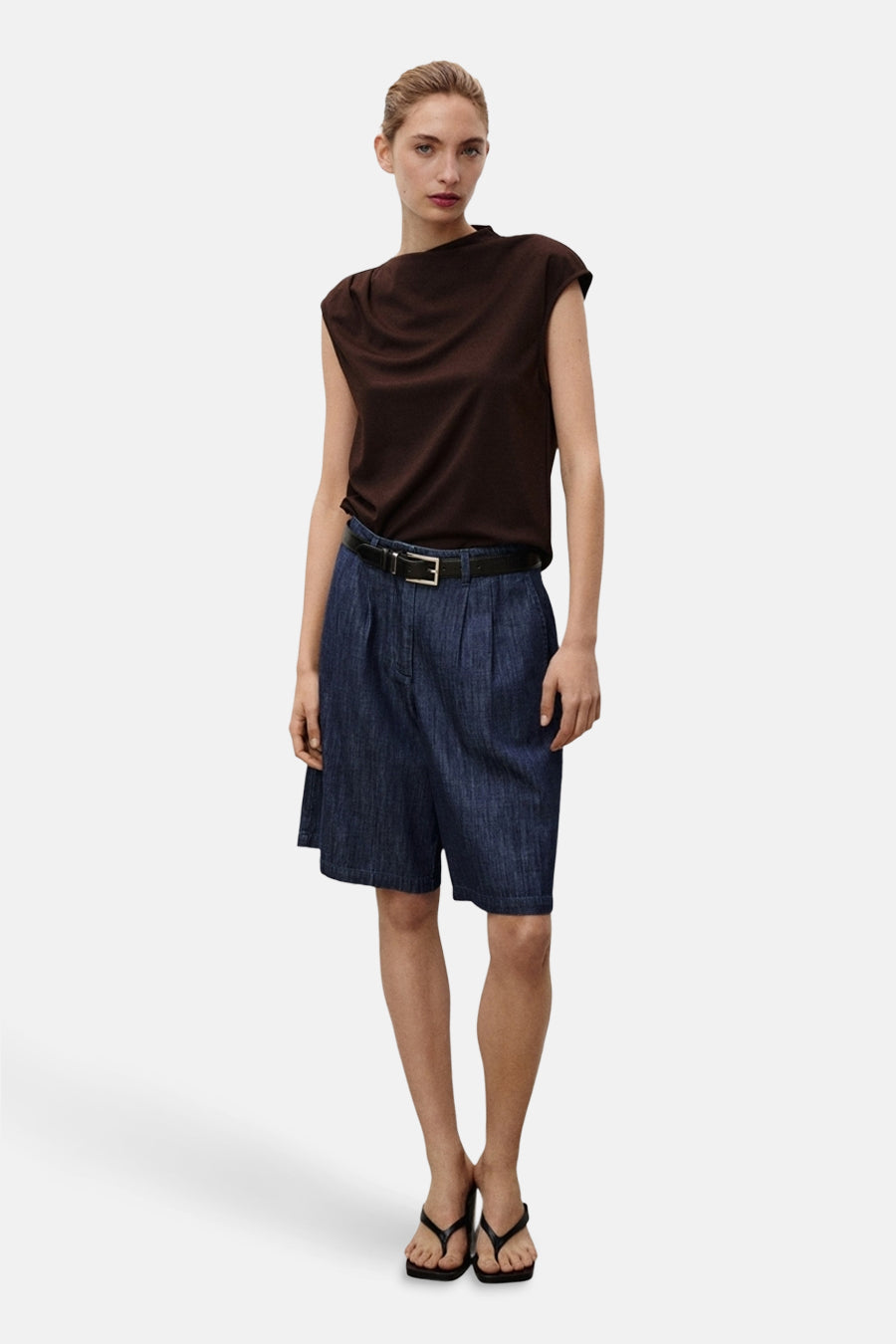 Bermuda - Dark blue denim - MANGO