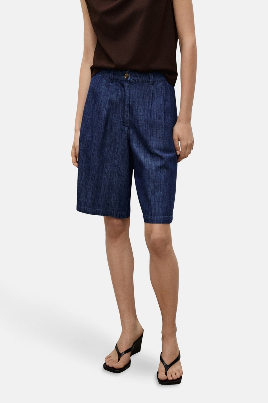 Bermuda - Dark blue denim - MANGO