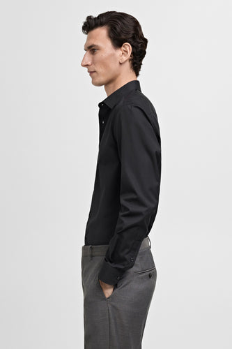 Chemise à manches longues - Noir - MANGO