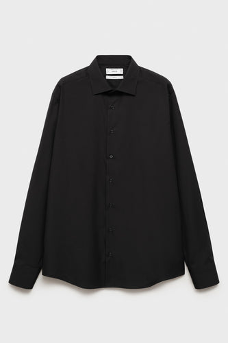 Chemise à manches longues - Noir - MANGO