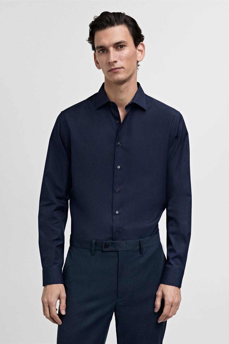 Chemise à manches longues - bleu - MANGO
