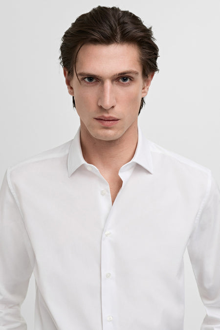 Chemise à manches longues - blanc