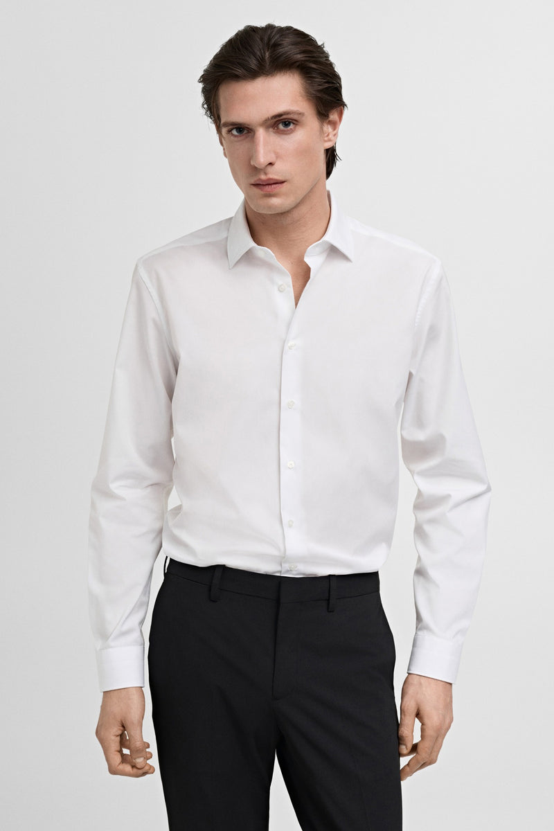 Chemise à manches longues - blanc