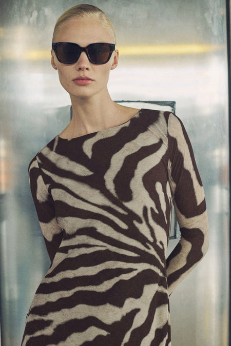 Robes manches longues Brun - Mango