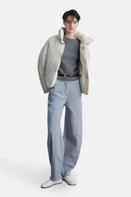 Pull à col rond - Gris