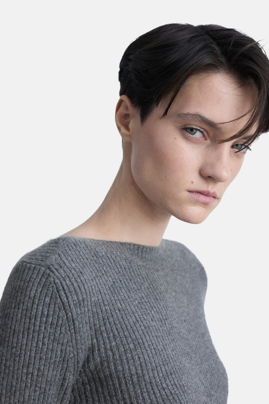 Pull à col rond - Gris - MANGO