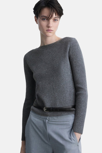 Pull à col rond - Gris - MANGO